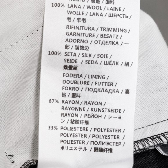 Gucci Black Wool Pants w/ White Stripe - Picture 11 of 13